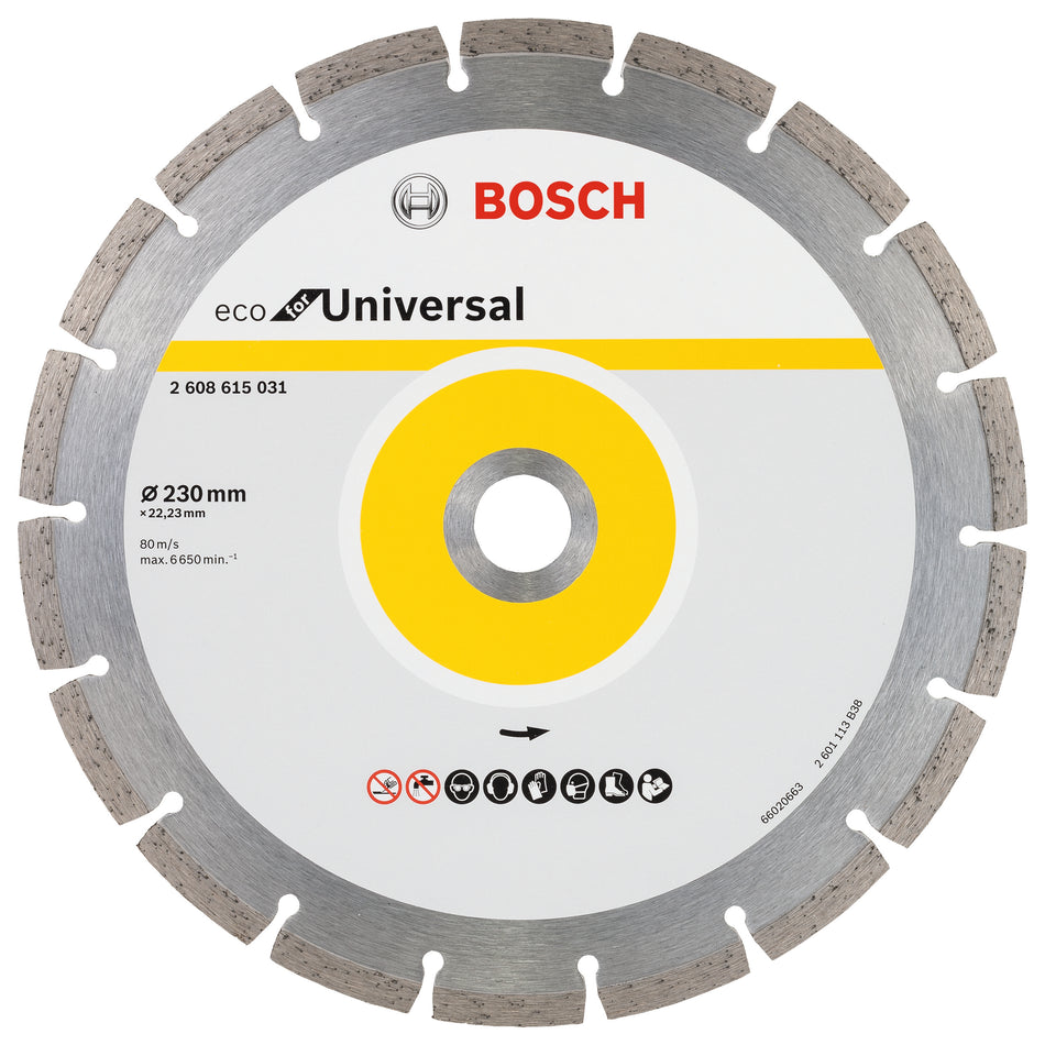 Bosch Diamond Cutting Disc ECO For Universal 230x22.23x2.6x7 2608615044