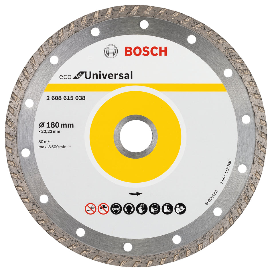 Bosch Diamond Cutting Disc ECO For Universal 180x22.23x2.6x7 2608615038