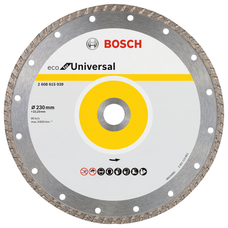 Bosch Diamond Cutting Disc ECO For Universal 230x22.23x3.0x7 2608615048