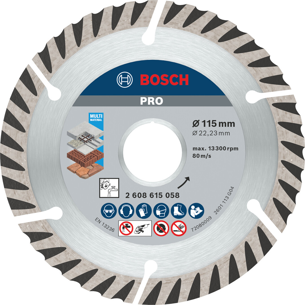 Bosch Professional Multi Material Diamond Disc 115x22.23mm 2608615058 ...