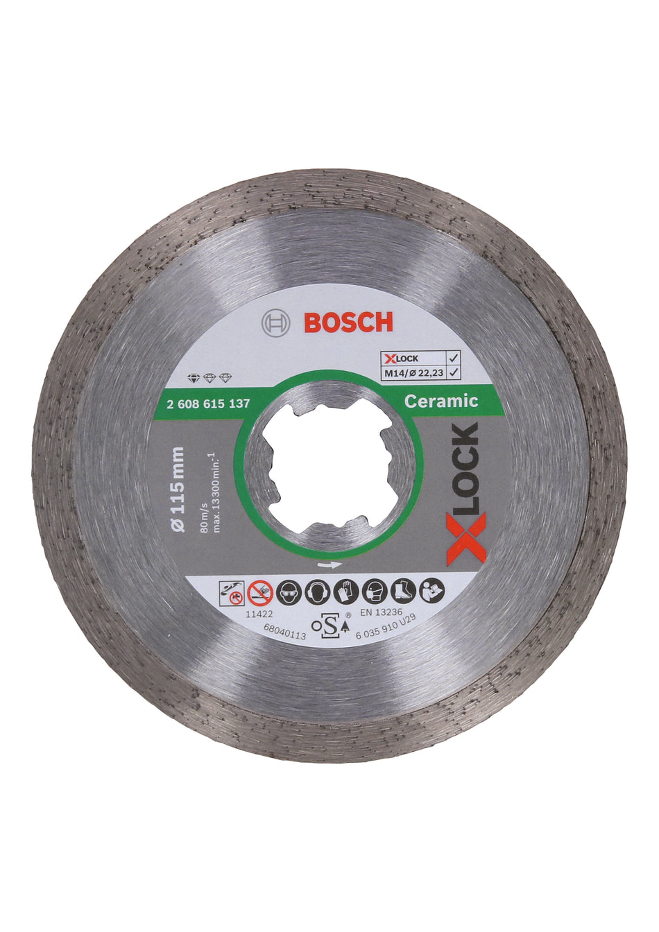 Bosch X-LOCK Standard for Ceramic diamond cutting disc 115x22.23x1.6x7 mm 2608615137