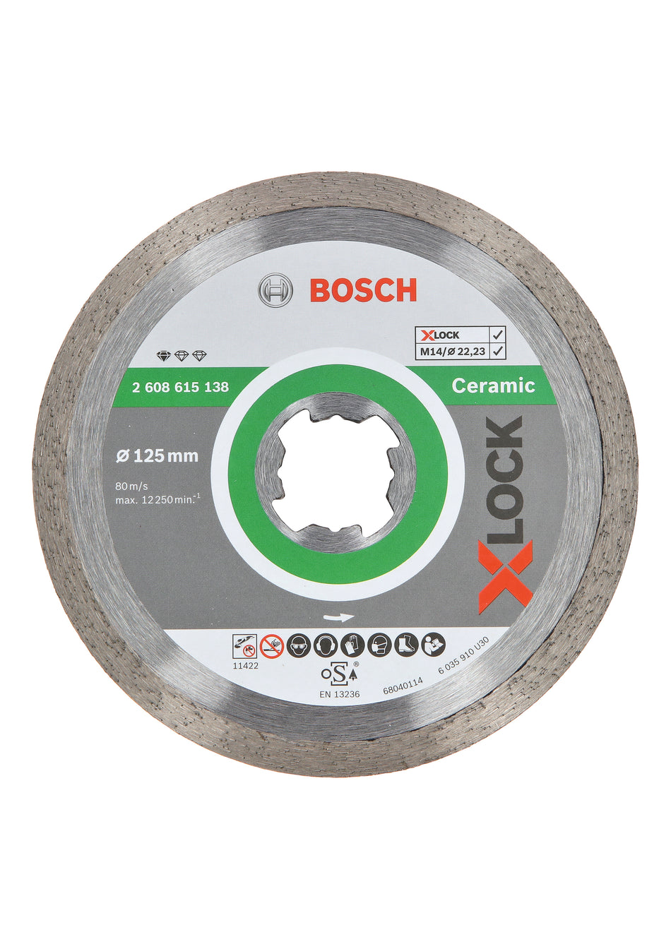 Bosch X-LOCK Standard for Ceramic diamond cutting disc 125x22.23x1.6x7 mm 2608615138