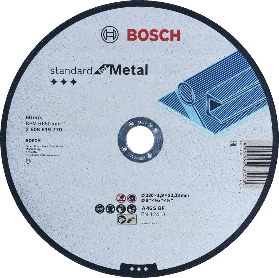 Bosch Standard for Metal Straight Cutting disc 230x1.9x22.23mm 2608619770