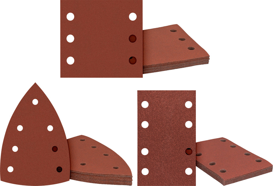 Bosch C430 Sanding Sheet SuperSet, 115 x 107 mm, G5 x 80/5 x 120/5 x 180; 100 x 150 mm, G5 x 80/5 x 120/5 x 180; 80 x 133 mm, G5 x 80/5 x 120/5 x 180, 45 pcs 2608623346