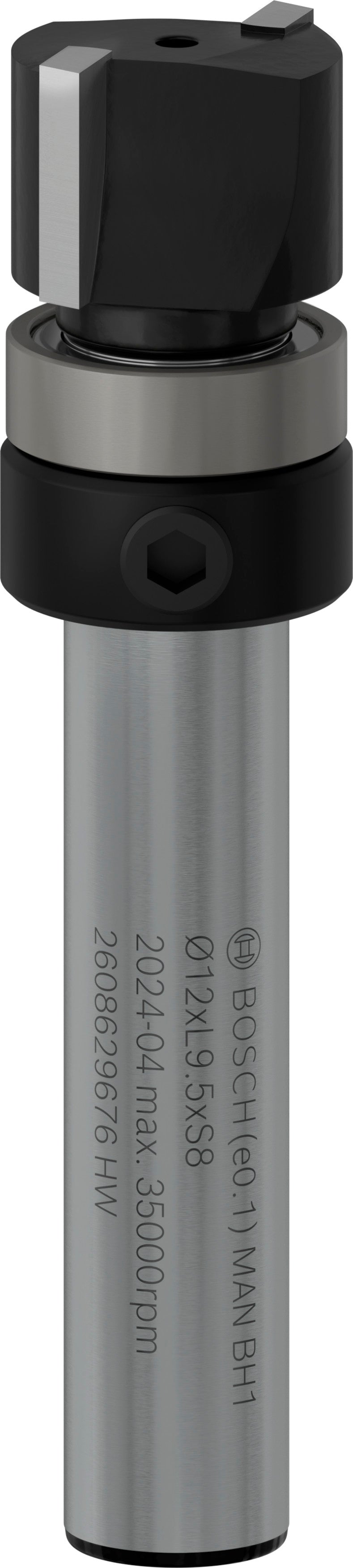 Bosch Professional Router Bit Top Bearing Flush Trim, 12.7 x L 9.5, Shank 8 mm 2608629676