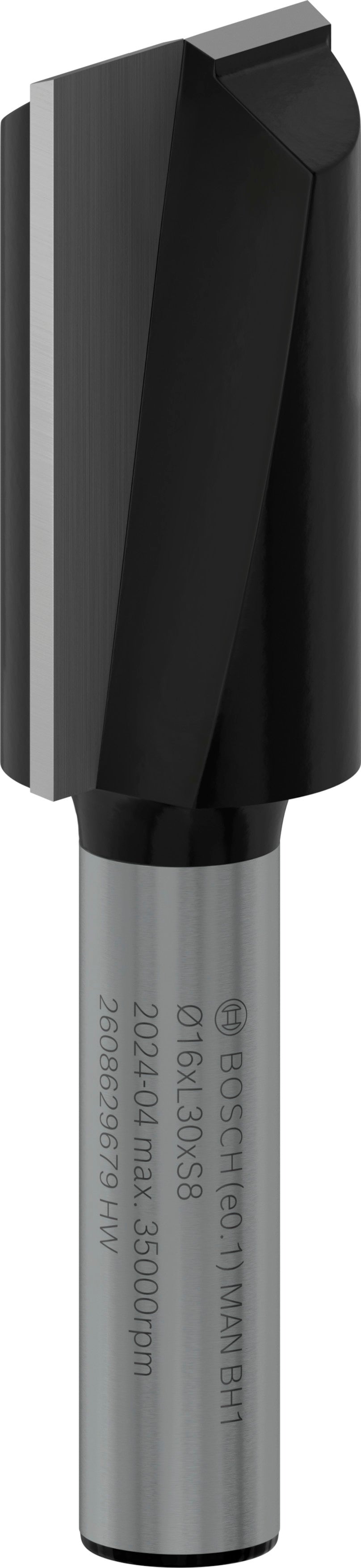 Bosch Professional Router Straight Bit, Two Flutes, 16 x L 30, Shank 8 mm 2608629679