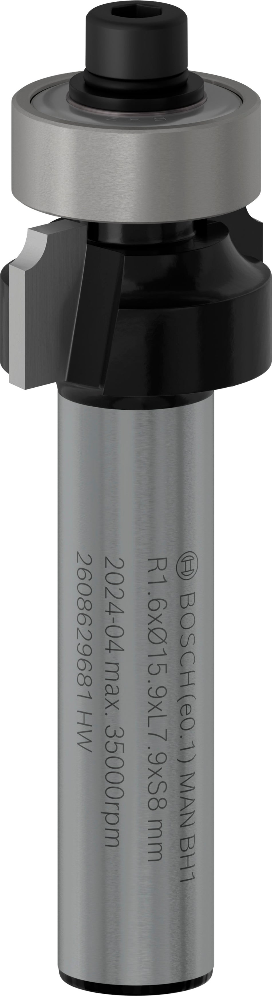 Bosch Professional Router Bit Rounding Over, R 1.6, Shank 8 mm 2608629681