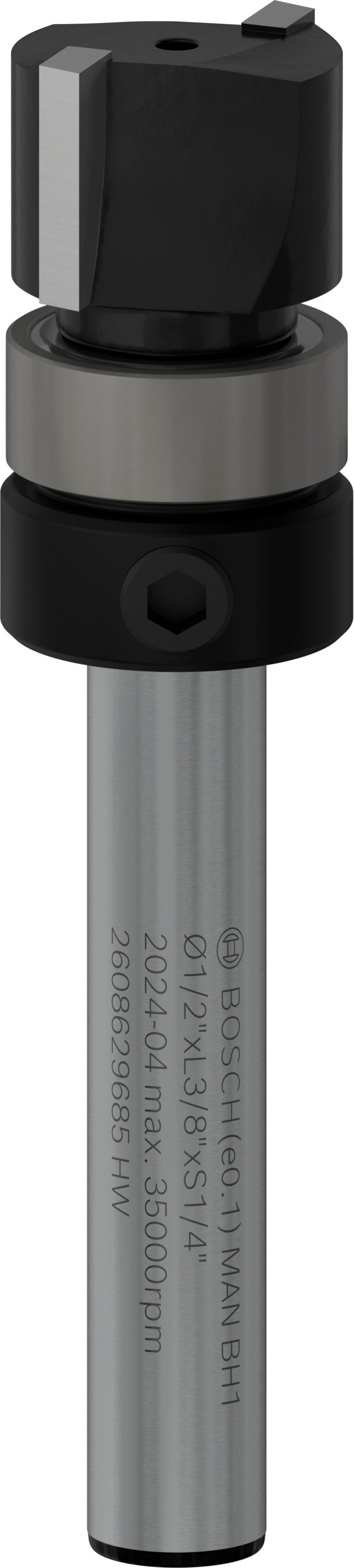 Bosch Professional Router Bit Top Bearing Flush Trim, 1/2? x L 3/8?, Shank 1/4? 2608629685