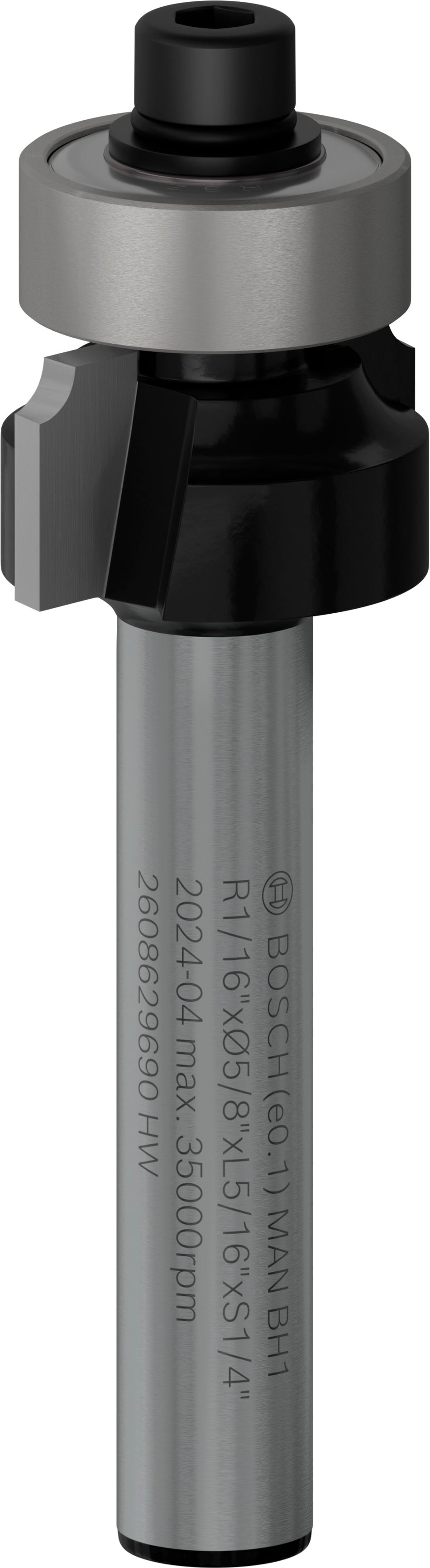 Bosch Professional Router Bit Rounding Over, R 1/16?, Shank 1/4? 2608629690