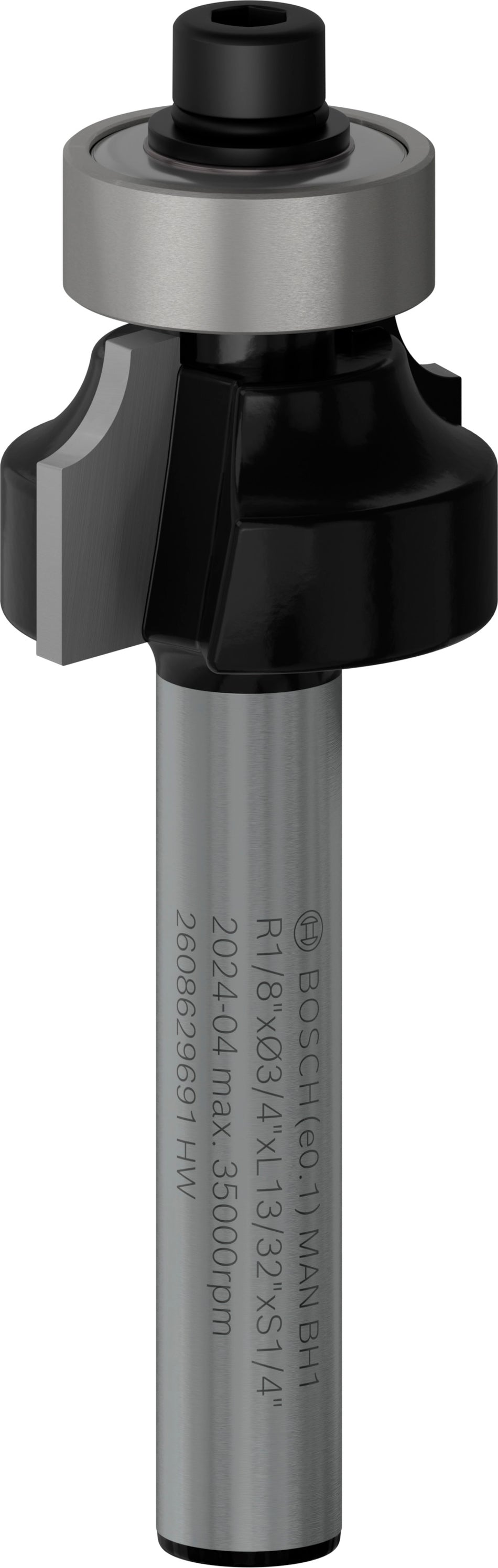 Bosch Professional Router Bit Rounding Over, R 1/8?, Shank 1/4? 2608629691