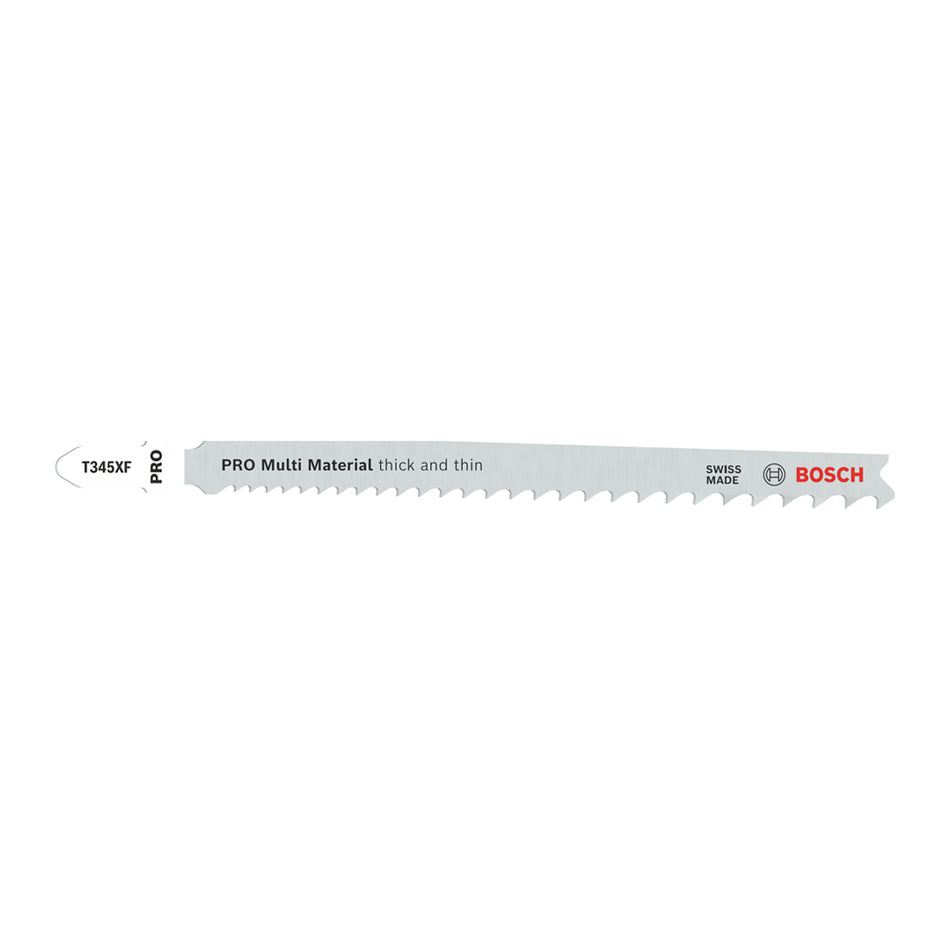 Bosch Professional Multi Material thick and thin T345XF Jigsaw Blade 132mm 25 pcs 2608634995