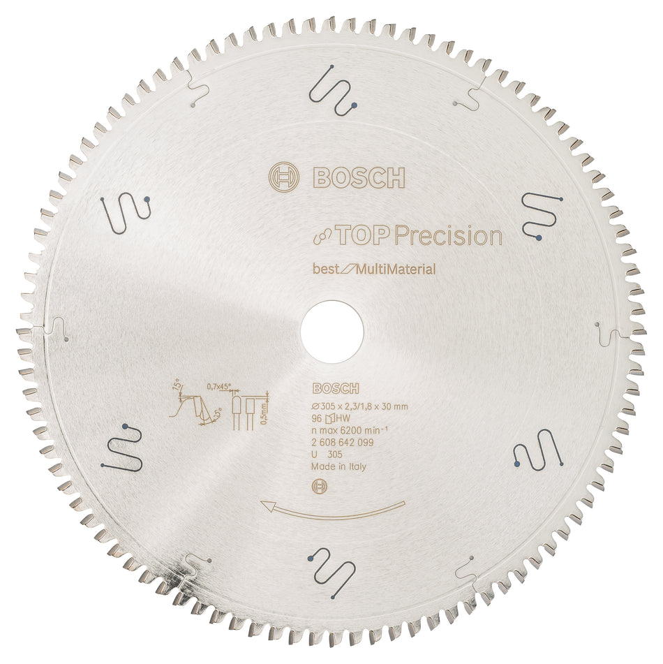 Bosch Top Precision Best for Multi Material circular saw blade 305 x 30 x 2,3 mm, 96 2608642099