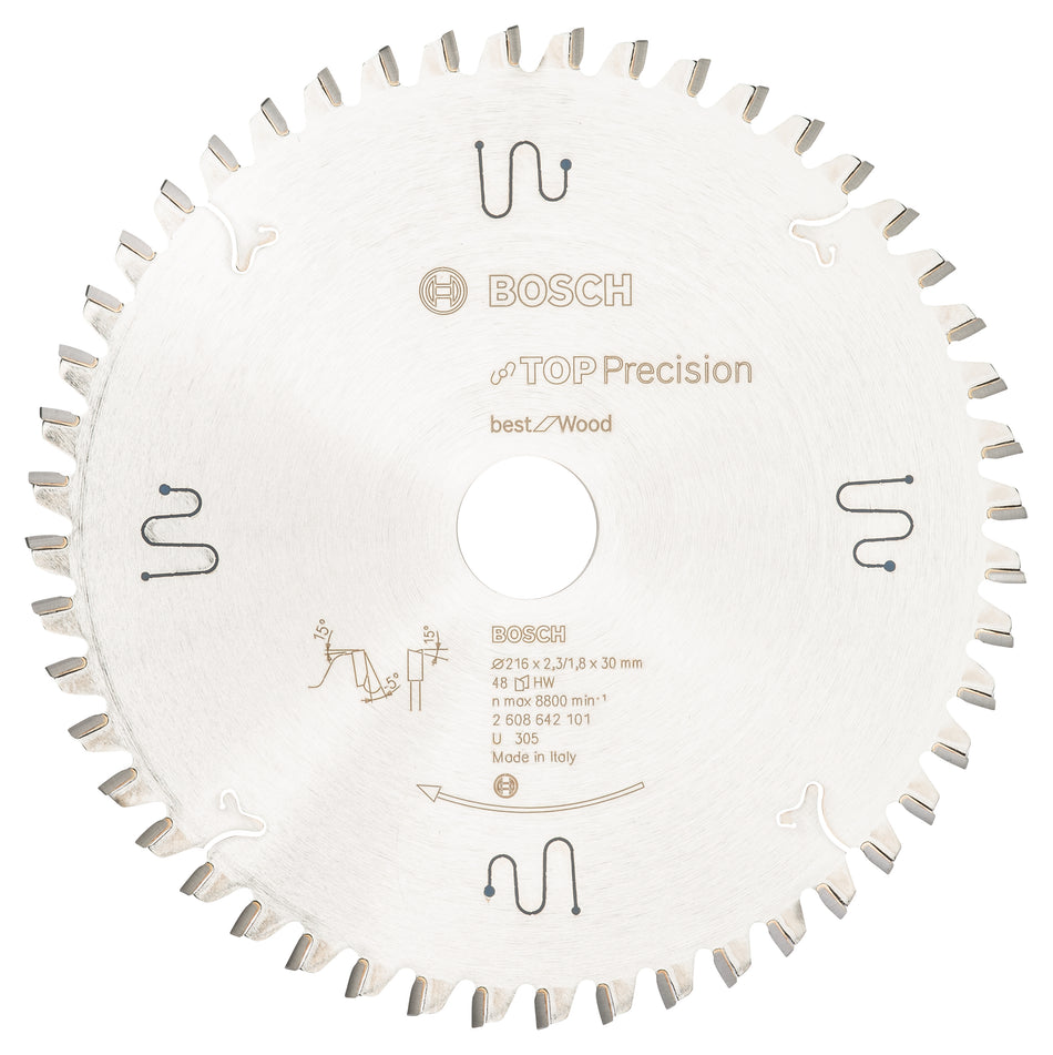 Bosch Top Precision Best for Wood circular saw blade 216 x 30 x 2,3 mm, 48 2608642101