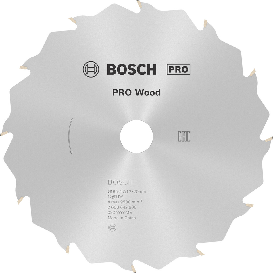 Bosch Professional Wood Circular Saw Blade 165x1.7x20mm 2608642600
