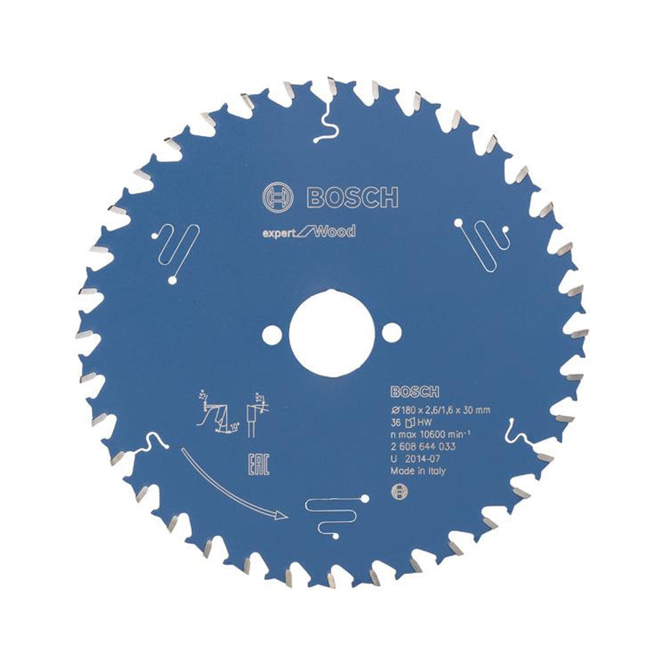 Bosch EXPERT Wood Circular Saw Blade 180x30x2.6mm 36T 2608644033