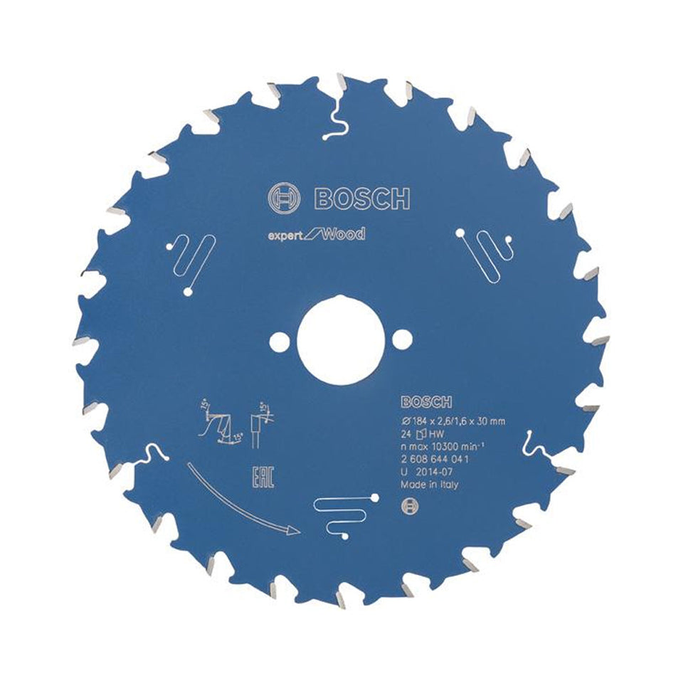 Bosch EXPERT Wood Circular Saw Blade 184x30x2.6mm 24T 2608644041