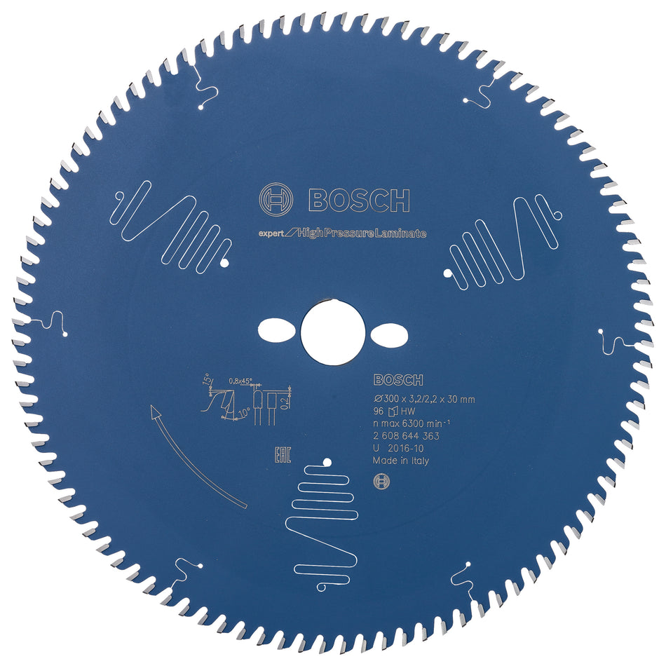 Bosch Expert for High Pressure Laminate Circular Saw Blade Table Saw 300x30x3.2x96T 2608644363