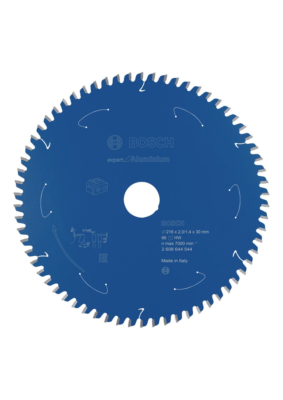 Bosch Expert for Aluminium Circular Saw Blade for Cordless Saws 216x2/1.4x30 T66 2608644544