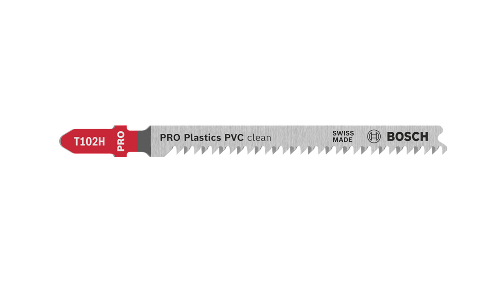 Bosch Professional Plastics PVC clean T102H Jigsaw Blade 100mm 2 pcs 2608665238