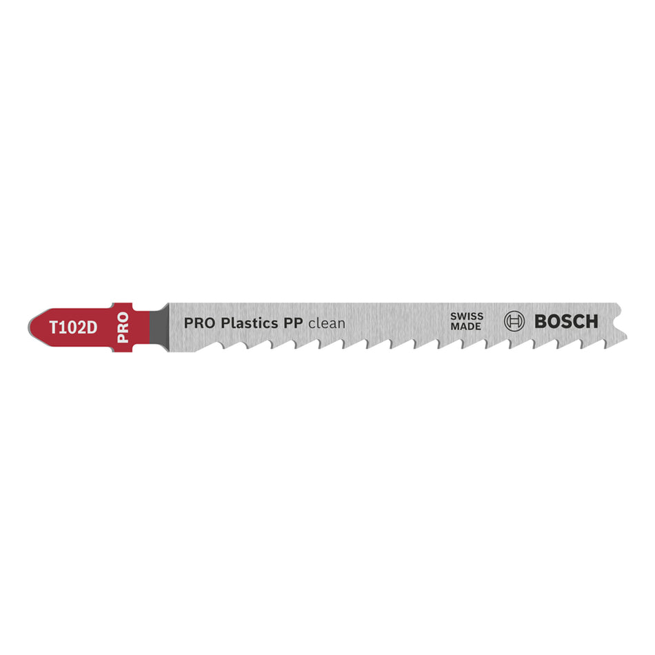 Bosch Professional Plastics PP clean T102D Jigsaw Blade 100mm 3 pcs 2608667443
