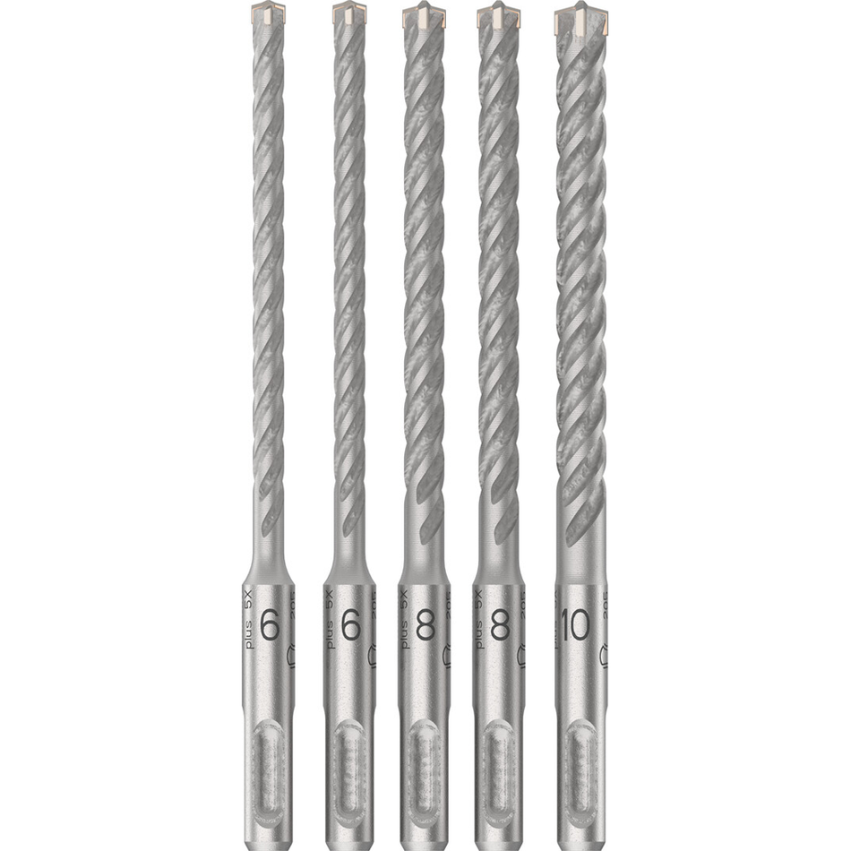 Bosch Professional SDS plus-5X Hammer Drill Bit Set 6/6/8/8/10mm 5 pcs 2608833911