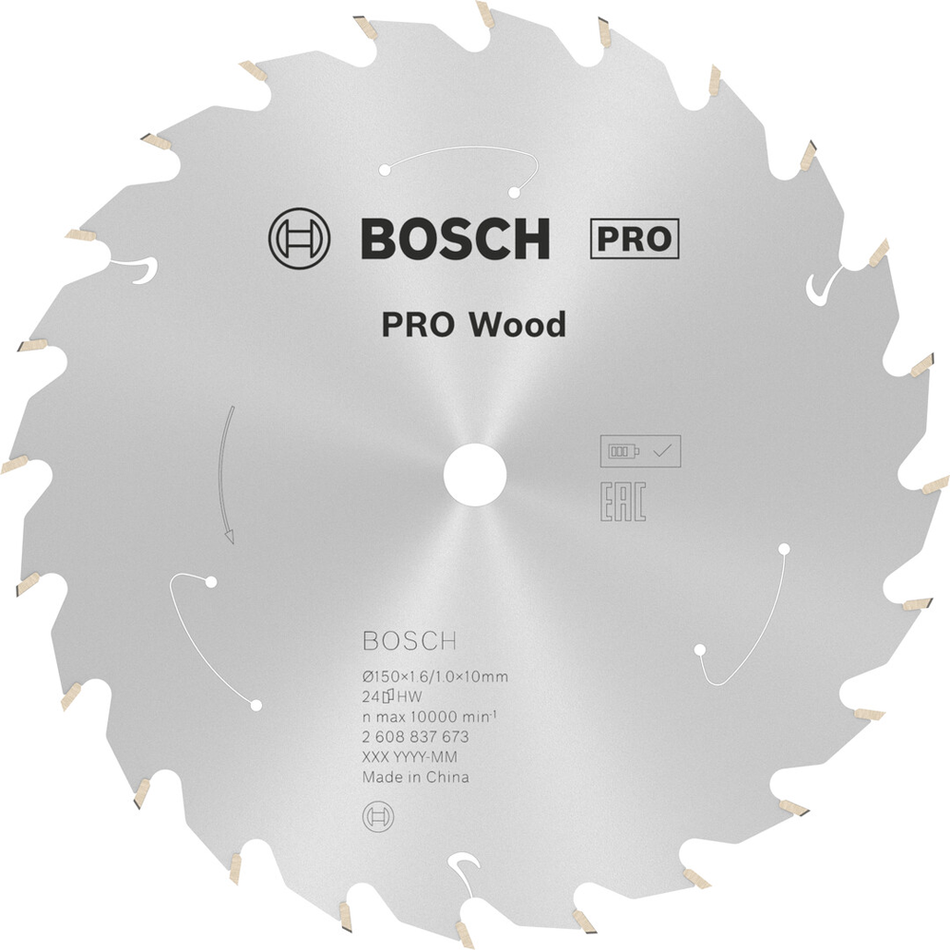 Bosch Professional Wood cordless Circular Saw Blade 150x1.6x10mm 2608837673