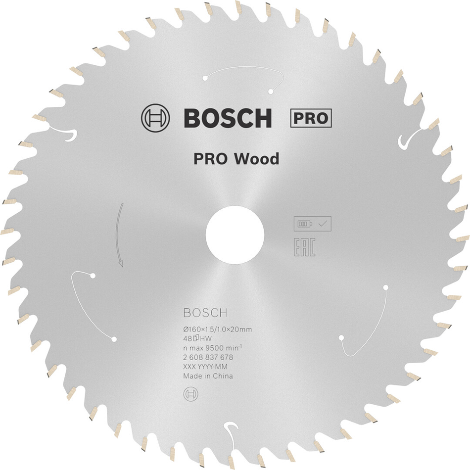 Bosch Professional Wood cordless Circular Saw Blade 160x1.5x20mm 2608837678