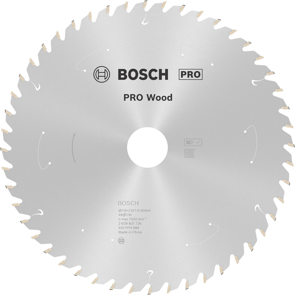 Bosch Professional Wood cordless Circular Saw Blade 216x1.7x30mm 2608837726