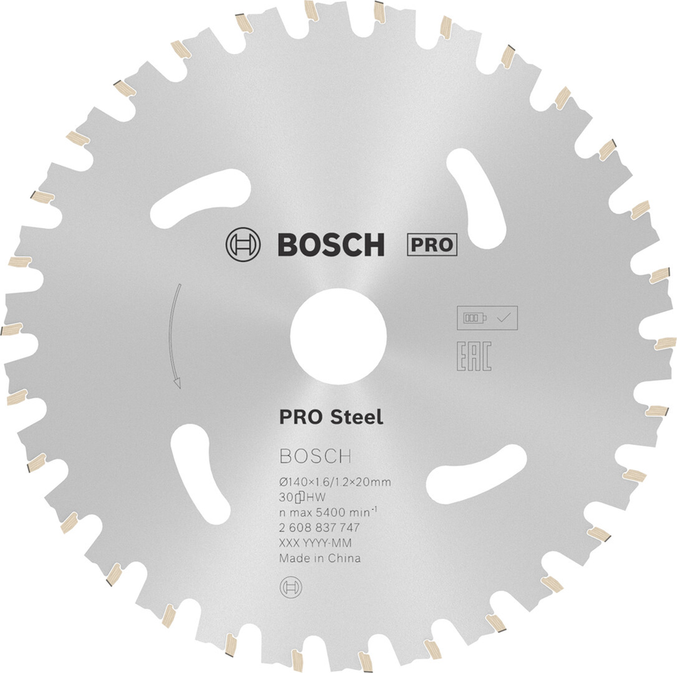 Bosch Professional Steel cordless Circular Saw Blade 140x1.6x20mm 2608837747