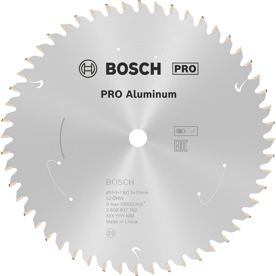 Bosch Professional Aluminium cordless Circular Saw Blade 150x1.8x10mm 2608837762
