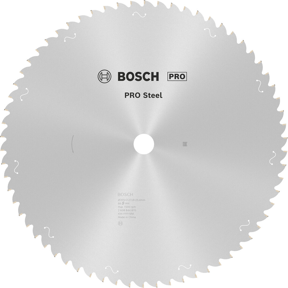 Bosch Professional Steel Circular Saw Blade Corded 355x2.2x25.4mm T66 2608844870