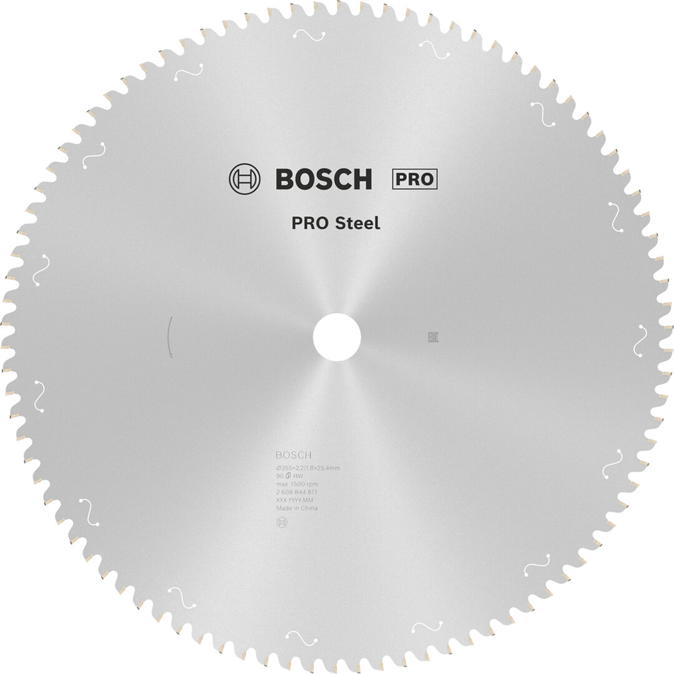 Bosch Professional Steel Circular Saw Blade Corded 355x2.2x25.4mm T90 2608844871