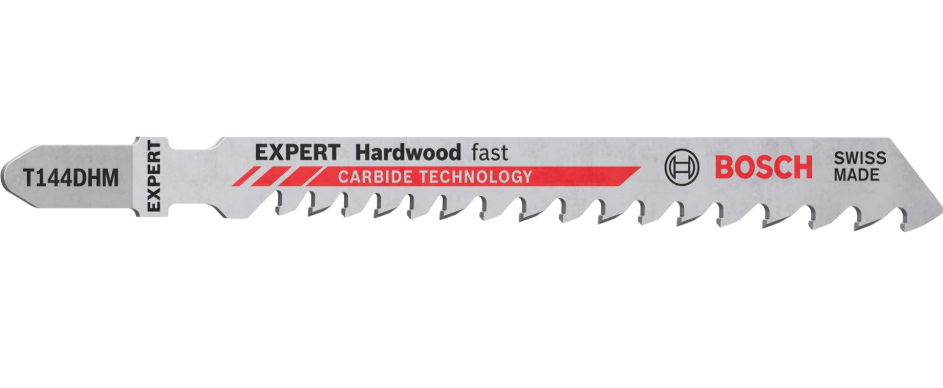 Bosch EXPERT ‘Hardwood Fast’ T 144 DHM Jigsaw Blade 3-pc 2608900541
