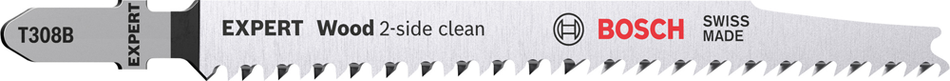 Bosch EXPERT ‘Wood 2-side clean’ T 308 B Jigsaw Blade 3-pc 2608900550