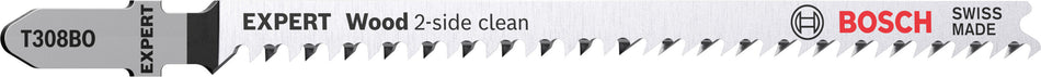 Bosch EXPERT Wood 2 side clean T 308 BO Jigsaw Blade 25 pc 2608900556