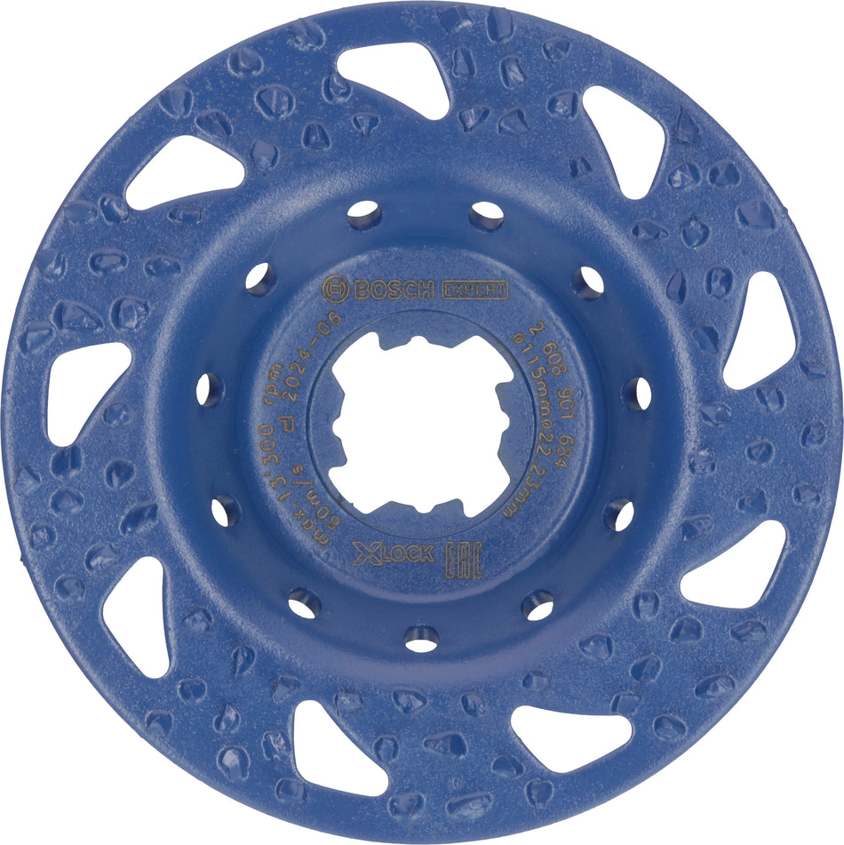 Bosch EXPERT Multi Material Carbide Grinding Head Coarse, Flat, X-LOCK, 115 mm, 22.23 mm 2608901684