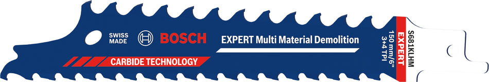 Bosch Expert ‘Double Sided Multi Material Demolition S 681 KLHM Reciprocating Saw Blade 1-pc 2608901704