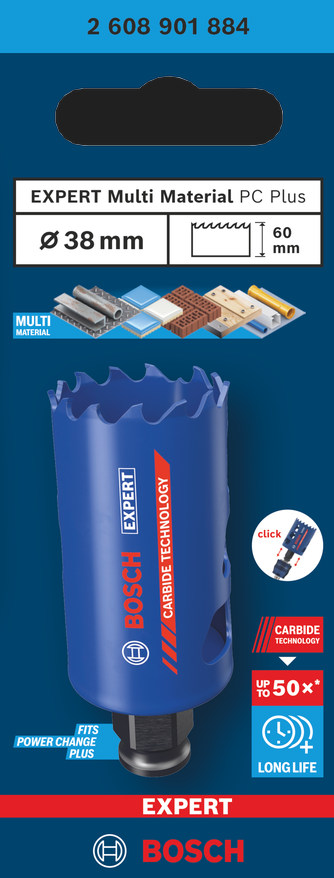 Bosch EXPERT Multi Material Power Change Plus Hole Saw 38 x 60 mm 2608901884