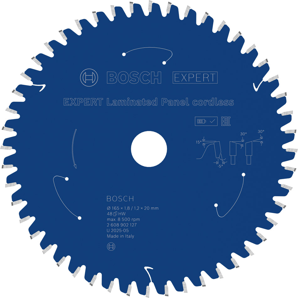 Bosch EXPERT Laminated Panel Cordless Circular Saw Blade for Handheld Circular Saw 2608902127