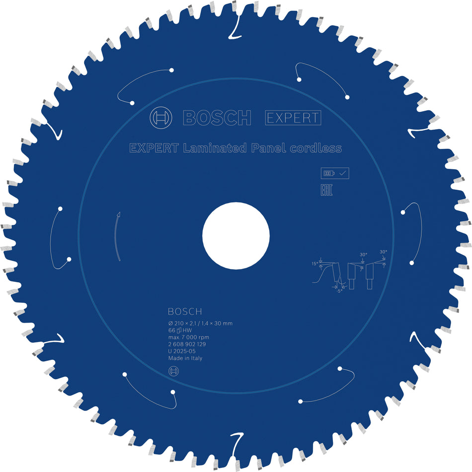 Bosch EXPERT Laminated Panel Cordless Circular Saw Blade for Table Circular Saw 2608902129