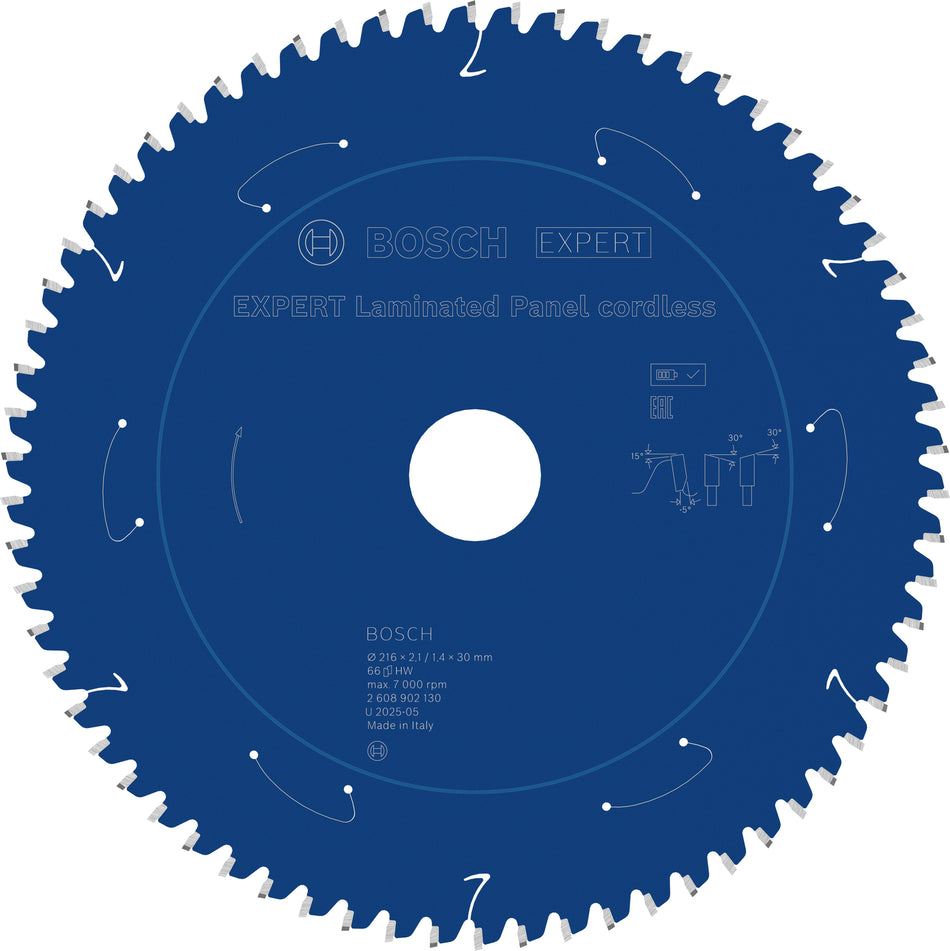 Bosch EXPERT Laminated Panel Cordless Circular Saw Blade for Table Circular Saw 2608902130