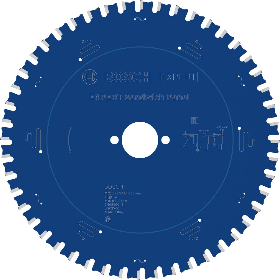 Bosch EXPERT Sandwich Panel Corded Circular Saw Blade for Handheld Circular Saw 2608902131