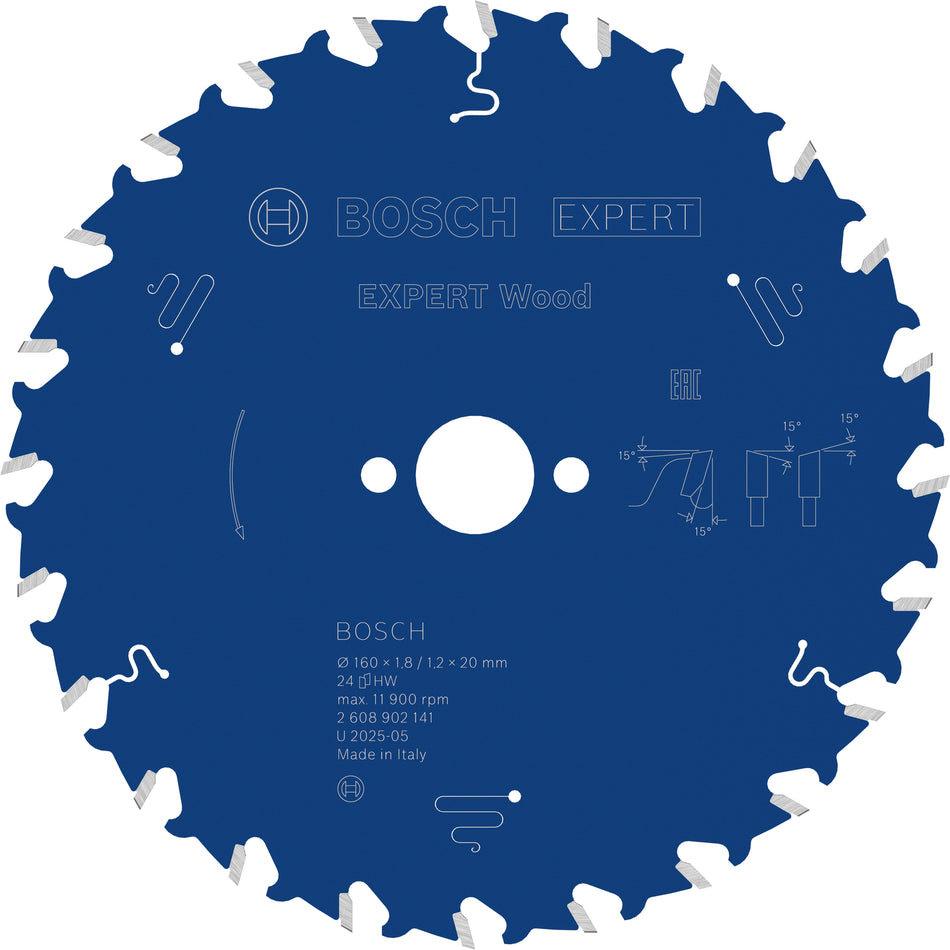 Bosch EXPERT Wood Corded Circular Saw Blade for Handheld Circular Saw 2608902141