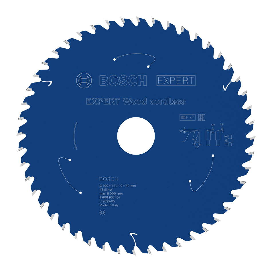 Bosch EXPERT Wood Cordless Circular Saw Blade for Handheld Circular Saw 2608902157