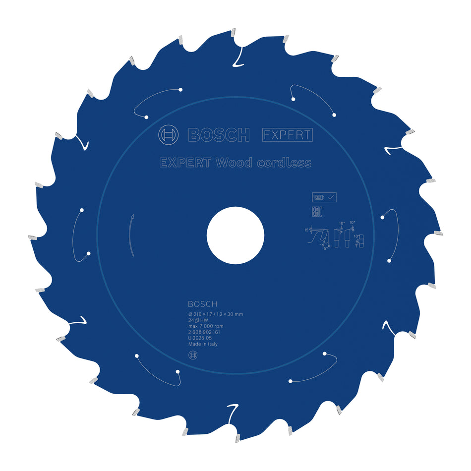 Bosch EXPERT Wood Cordless Circular Saw Blade for Mitre Saw 2608902161