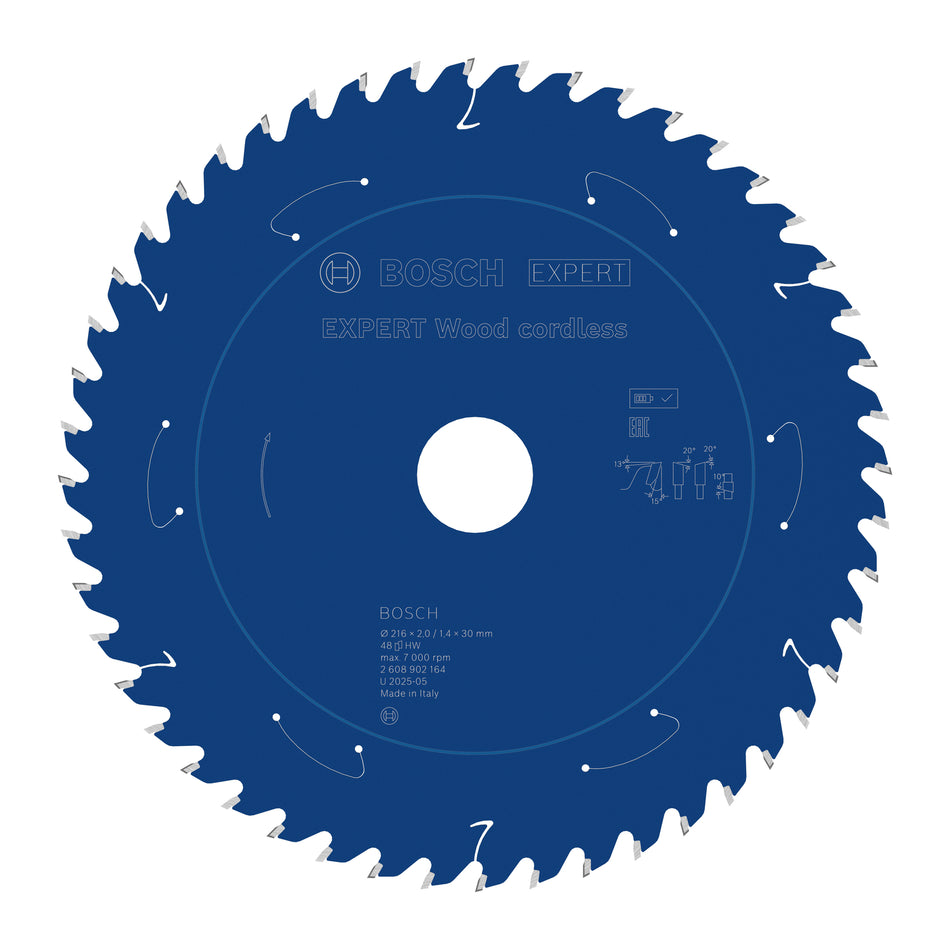 Bosch EXPERT Wood Cordless Circular Saw Blade for Table Saw 2608902164