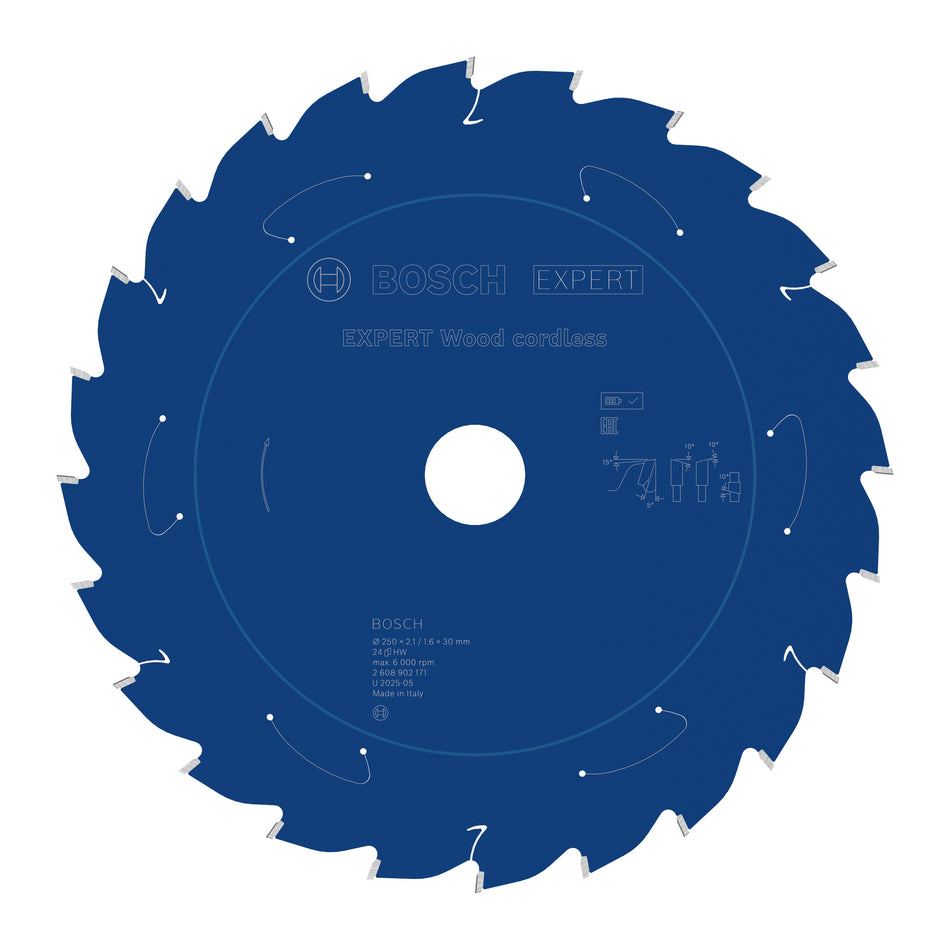Bosch EXPERT Wood Cordless Circular Saw Blade for Mitre Saw 2608902171