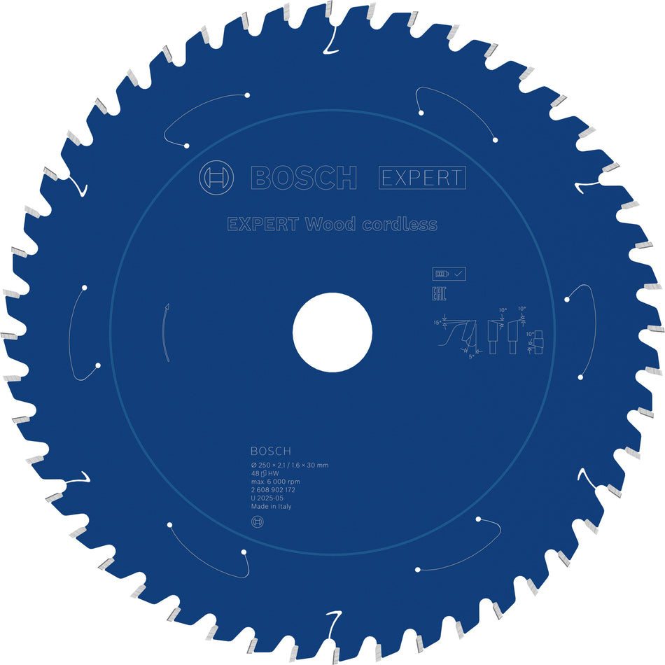 Bosch EXPERT Wood Cordless Circular Saw Blade for Mitre Saw 2608902172