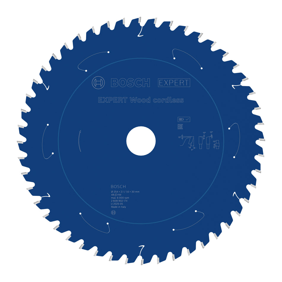Bosch EXPERT Wood Cordless Circular Saw Blade for Mitre Saw 2608902174
