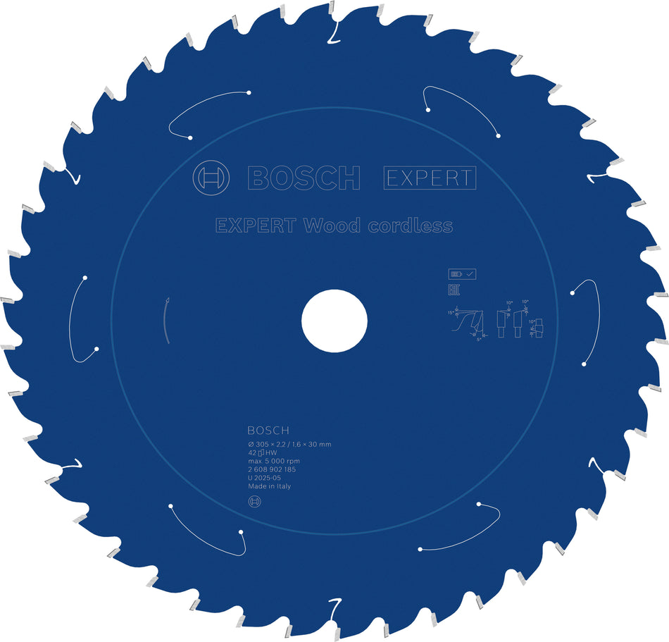 Bosch EXPERT Wood Cordless Circular Saw Blade for Mitre Saw 2608902185